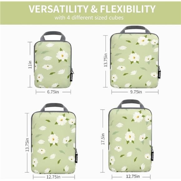 4Pack Compression Packing Cubes Travel Accessories Expandable Packing Organizers - Picture 5 of 6